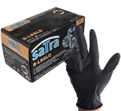 Rękawice robocze - SATRA NITRILE GLOVES BLACK size L 100pcs. - miniaturka - grafika 1