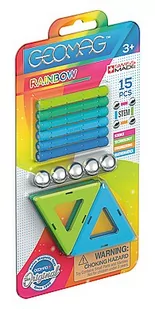 GeoMag Rainbow Kolory Zimne 15 Elementów Geo-366 GEO-366 - Klocki - miniaturka - grafika 1
