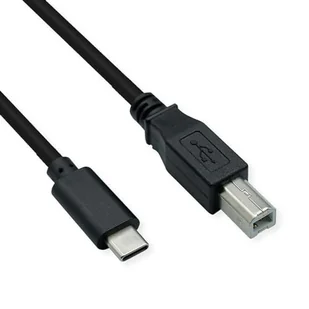 Kabel USB Roline ROLINE USB 2.0 Typ C Kabel C - B ST/ST schwarz 1,8m - Kable USB - miniaturka - grafika 1