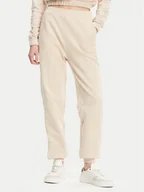 Spodnie sportowe damskie - Calvin Klein Jeans Spodnie dresowe J20J225355 Beżowy Regular Fit - miniaturka - grafika 1