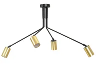 Lampy sufitowe - Czarna nowoczesna lampa sufitowa- 3X D060 W1-R78 - miniaturka - grafika 1