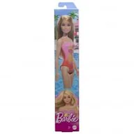 Lalki dla dziewczynek - Lalka Barbie plażowa w różowym kostiumie HPV19 Mattel - miniaturka - grafika 1