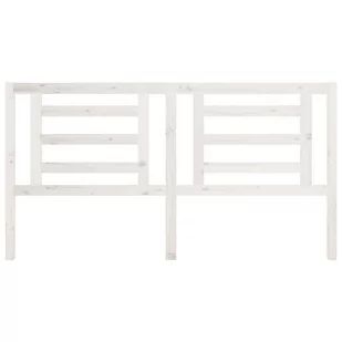 Lumarko Wezgłowie łóżka, białe, 186x4x100 cm, lite drewno sosnowe - Inne meble do sypialni - miniaturka - grafika 4