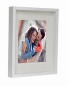 Ramki na zdjęcia - Ramka na zdjęcie 3D głęboka shadow box 28x35cm biała z passepartout - miniaturka - grafika 1