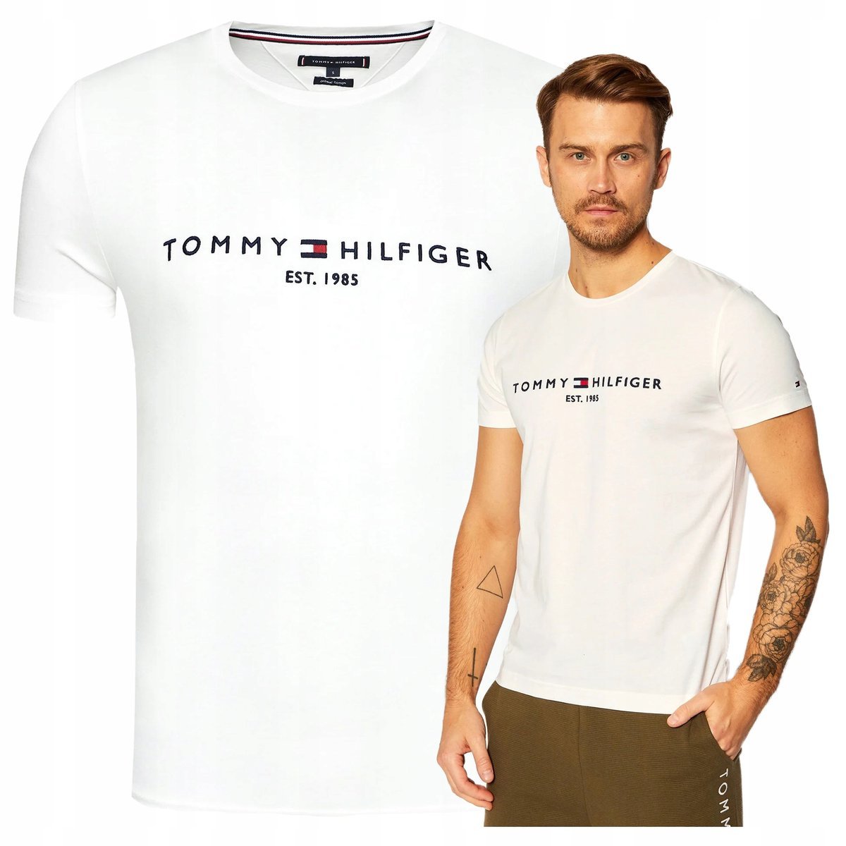 koszulka meska tommy hilfiger tshirt meski est 1985 biały koszulka meska tommy hilfiger tshirt meski est 1985 biały r.XXL