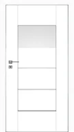 Drzwi wewnętrzne - Dre Drzwi Wewnętrzne Poziome Szyby Auri 1 Okleina Biała Mat - miniaturka - grafika 1