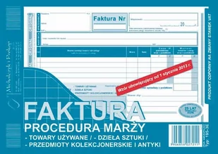 Michalczyk&Prokop FAKTURA PROCEDURA MARŻY TOWARY UŻYWANE A5 - Druki akcydensowe - miniaturka - grafika 1