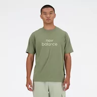 Koszulki męskie - Koszulka męska New Balance MT41582DEK  zielona - miniaturka - grafika 1