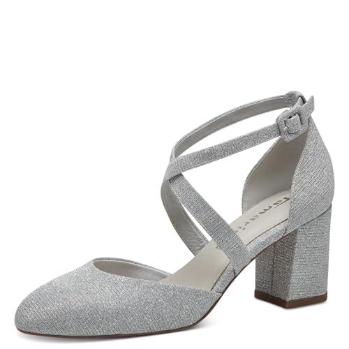 Tamaris Damskie czółenka 1-24414-41 normalne, Silver Glam, 39 eu