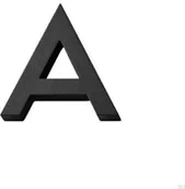 Numery na dom - Numeracja domu Modern mała litera A Aluminium - miniaturka - grafika 1