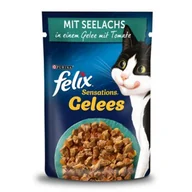 Mokra karma dla kotów - Felix Sensations w galarecie Mintaja i pomidory 26x85 g - miniaturka - grafika 1