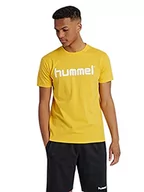 Koszulki męskie - Hummel Hmlgo Cotton koszulka męska z logo żółty sportowy żółty S 203513-5001 - miniaturka - grafika 1