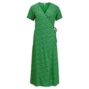 Sukienki - Object Damska sukienka owijana w kwiaty, zielony (Fern Green), 42 - miniaturka - grafika 1