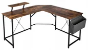 Biurka - Biurko Narożne Komputerowe Metalowe Loftowe Industrialne Z Półką 130x130 cm - miniaturka - grafika 1