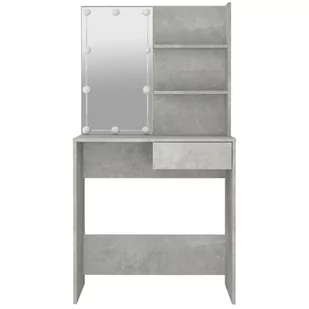 Lumarko Toaletka z oświetleniem LED, betonowa szarość, 74,5x40x141 cm - Toaletki - miniaturka - grafika 6