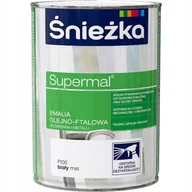 Farby zewnętrzne - Śnieżka Emalia Olejna Biały Mat F100 0,8L farba ft - miniaturka - grafika 1