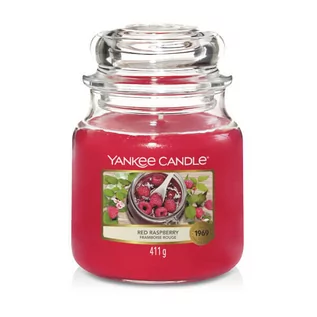 Świece - Yankee Candle Red Raspberry 411 g Classic średnia świeczka zapachowa - grafika 1