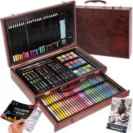 Kredki, ołówki, pastele i pisaki - Iso Trade, Artystyczny zestaw do malowania z walizką, 142 sztuk - miniaturka - grafika 1