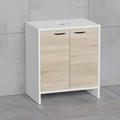 Szafki łazienkowe - Szafka łazienkowa pod umywalkę nablatową dąb sonoma - miniaturka - grafika 1