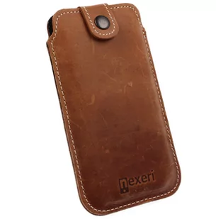 Etui Wsuwka skórzana Nexeri Leather Pocket XL IPHONE X/XS/SAMSUNG GALAXY S6/S20 brązowe - Etui i futerały do telefonów - miniaturka - grafika 1