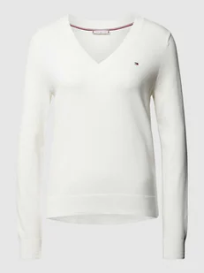 Sweter o normalnym kroju w jednolitym kolorze - Swetry damskie - miniaturka - grafika 1