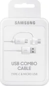 Kable USB - Kabel USB Samsung USB-A - microUSB + USB-C Biały SMG207WHT - miniaturka - grafika 1