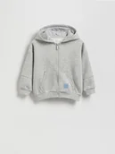 Bluzy i sweterki niemowlęce - Reserved - Bluza z kapturem - jasnoszary - miniaturka - grafika 1