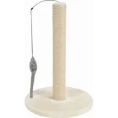 Drapaki dla kotów - Zolux Drapak słupek sizalowy z zabawką 48 cm kol. beżowy Dostawa GRATIS od 99 zł + super okazje - miniaturka - grafika 1