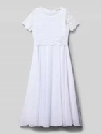 Sukienki i spódniczki dla dziewczynek - Sukienka o kroju regular fit z obszyciem koronką - miniaturka - grafika 1
