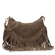 Torebki damskie - Skórzana torebka z ozdobnymi frędzlami Toscanio G105 - miniaturka - grafika 1