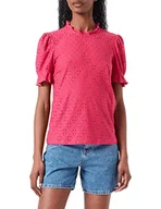 Koszulki i topy damskie - VIKAWA S/S Flounce TOP/SU - NOOS, różowy, XXL - miniaturka - grafika 1