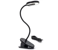Lampy stojące - Aigostar - LED Ściemnialna lampa stołowa z klipsem LED/3W/5V czarna - miniaturka - grafika 1