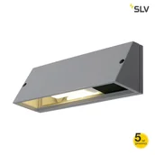 Oprawy, klosze i abażury - SLV Oprawa kinkietowa E27 max.15W srebrno szara 230034 - miniaturka - grafika 1