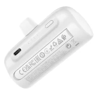 Powerbanki - Hoco 5000mAh Lightning 2A J106 biały, kompaktowy z podstawką - miniaturka - grafika 1
