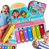 Instrumenty muzyczne dla dzieci - MAŁY ZESTAW MUZYCZNY 3W1 DLA DZIECI INSTRUMENTY MUZYCZNE IDEALNY NA PREZENT - miniaturka - grafika 1