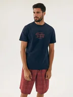 Piżamy damskie - Piżama Dash 42622-59X Granatowo-Czerwona - miniaturka - grafika 1