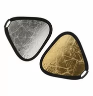 Blendy fotograficzne - Blenda trójkątna 2w1 60 złoto-srebrna - miniaturka - grafika 1