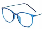 Okulary korekcyjne, oprawki, szkła - Okulary korekcyjne minusy niebieskie -4.5 - miniaturka - grafika 1