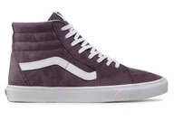 Trampki damskie - Buty damskie trampki Vans Sk8-Hi Pig Suede Wine rozmiar 37 do szkoły - miniaturka - grafika 1