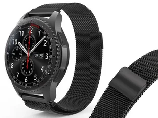 Bransoleta Milanese pasek Alogy stal nierdzewna do smartwatcha 22mm Czarny - Akcesoria do smartwatchy - miniaturka - grafika 3