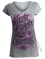 Bluzki damskie - bluzka damska WEST COAST CHOPPERS - LOCK UP, grey-L - miniaturka - grafika 1
