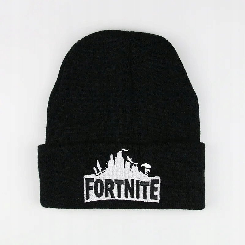 Czapka Zimowa Fortnite Czarna Gra Beanie Uniwersalna Streetwear Prezent