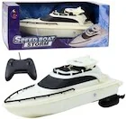 Łódź motorowa R/C na baterie czarno-biała - Zabawki zdalnie sterowane - miniaturka - grafika 1