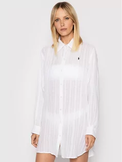 Sukienki - Ralph Lauren Polo Sukienka plażowa 21264377 Biały Oversize - grafika 1