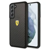 Etui i futerały do telefonów - Ferrari FEHCS22SFCAK S22 S901 czarny/black hardcase On Track Real Carbon FER000516-0 - miniaturka - grafika 1