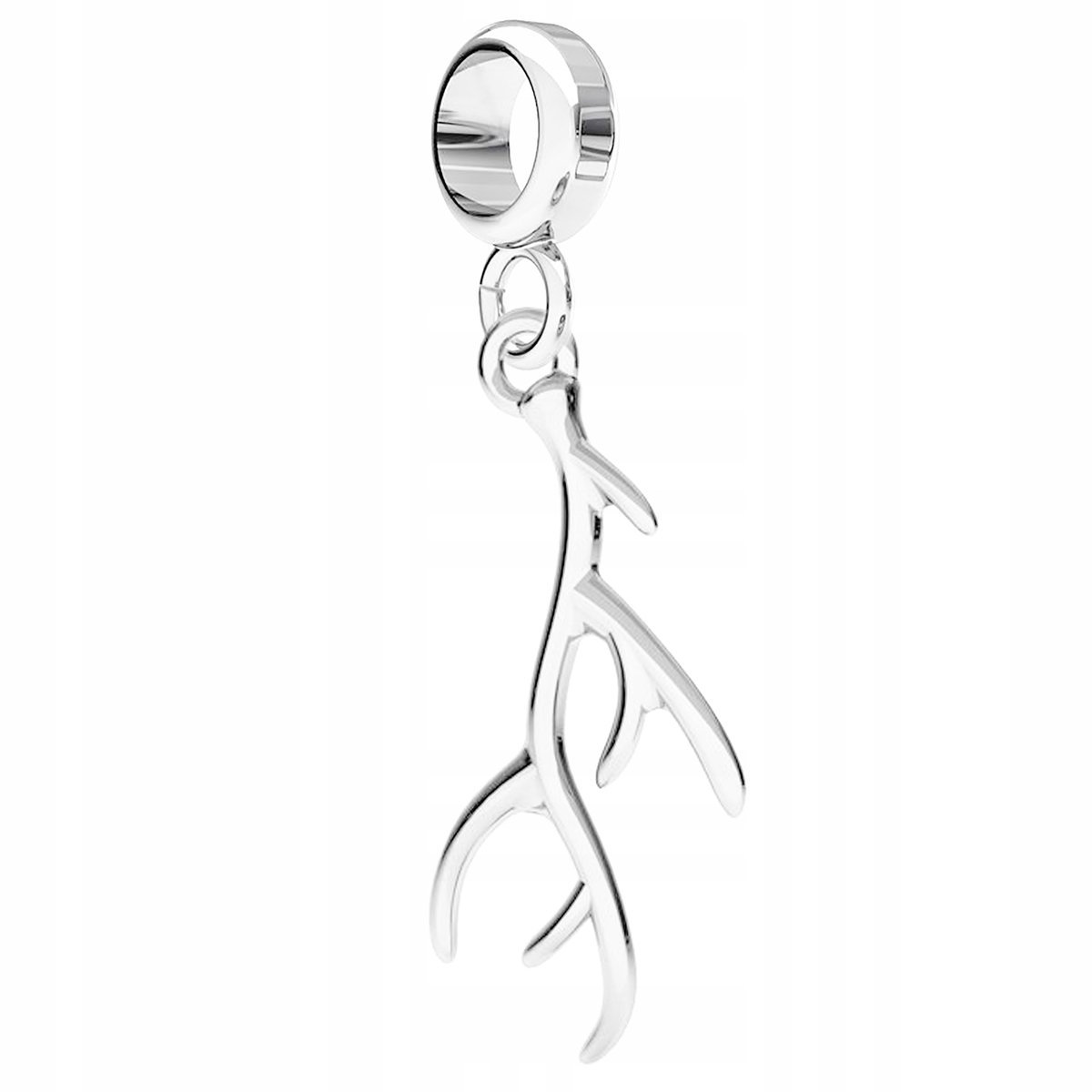 Charms Srebrny z Porożem Rogami Głową Jelenia Poroże Jeleń Deer SREBRO 925