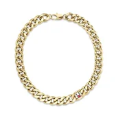 Naszyjniki męskie - Tommy Hilfiger Biżuteria męski naszyjnik z żółtego złota z kultową flagą - 2790636, Jeden rozmiar, Stal nierdzewna, Bez kamieni szlachetnych - miniaturka - grafika 1