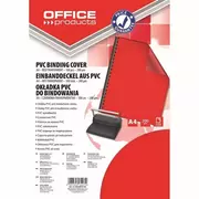 Dyplomy i okładki - Okładki do bindowania A4 PCV 200mikr czerwone 100s - Office - miniaturka - grafika 1