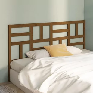 Lumarko Wezgłowie łóżka, miodowy brąz 186x4x104 cm, lite drewno sosnowe - Inne meble do sypialni - miniaturka - grafika 1