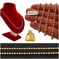 Łańcuszki - PIĘKNY ZŁOTY ŁAŃCUSZEK DAMSKI Z KULECZKAMI STAL CHIRURGICZNA 18K + DARMOWE DODATKI - miniaturka - grafika 1